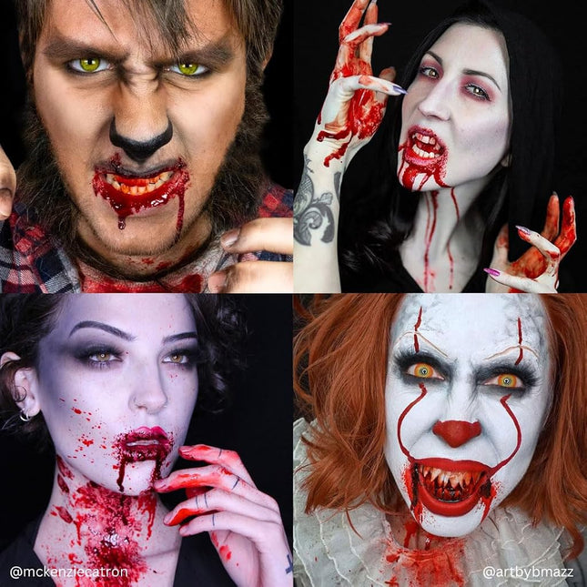 Mehron Makeup Stage Blood | Realistic Fake Blood For Halloween | Stage Blood Makeup| Washable Fake Blood for Special FX, Stage & Screen, Halloween, & Cosplay (1oz.) (Bright Arterial)