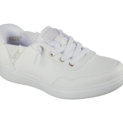 Skechers Women's Hands Free Slip-ins Bobs Skipper-Keep It Classic Sneaker, White, 9