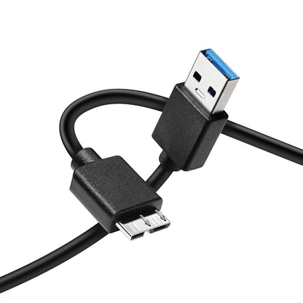 pour câble de disque dur externe Toshiba, câble USB 3.0 pour ordinateur portable Xbox, câble micro-B USB pour Western Digital WD My Passport, Seagate, Canvio, Samsung S5/Note 3, LaCie, transfert de données Elements 3.3FT