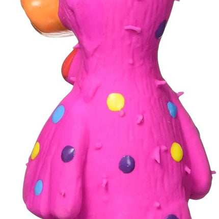 Multipet Mini Globken Latex Plush Filled Polka Dot Chicken Dog Toy, 5-1/2-Inch