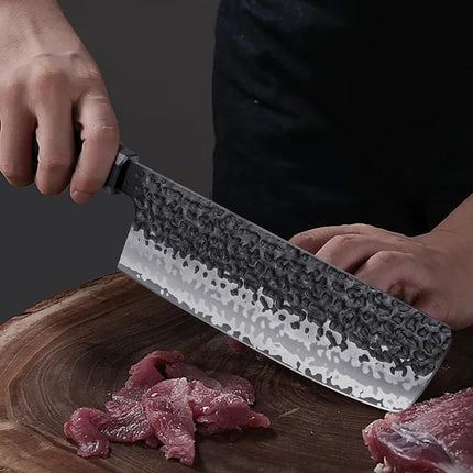 HOSHANHO 7" Nakiri Knife, Handcrafted Razor Sharp Meat Vegetable Cleaver
