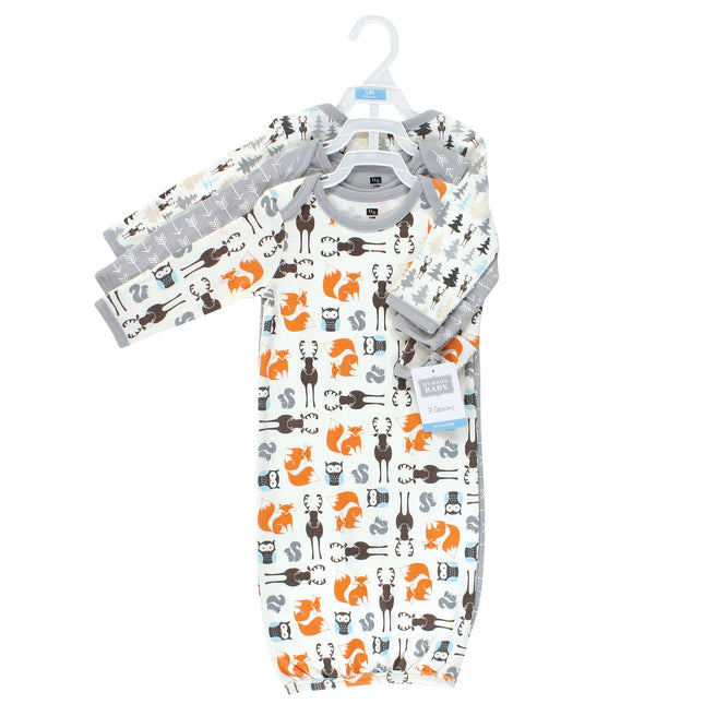 Hudson Baby Baby-Girls Cotton Gowns, Unisex Moose, 0-6 Months