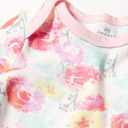 HonestBaby Baby 5-Pack Organic Cotton Long Sleeve Bodysuits - pink - 6-9 Months