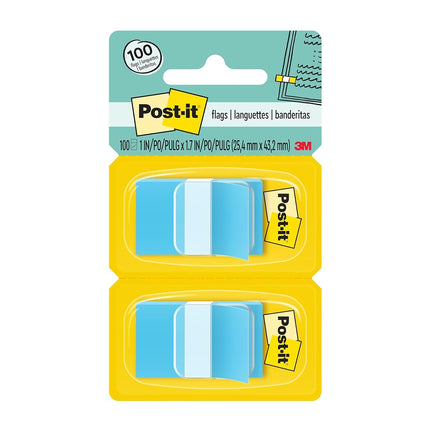 Post-it Standard Page Flags in Dispenser 1in Wide, Blue 100 Flags, 680-BE2