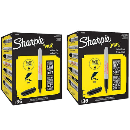 Rotulador permanente Sharpie Industrial, punta fina de bala, negro (72)