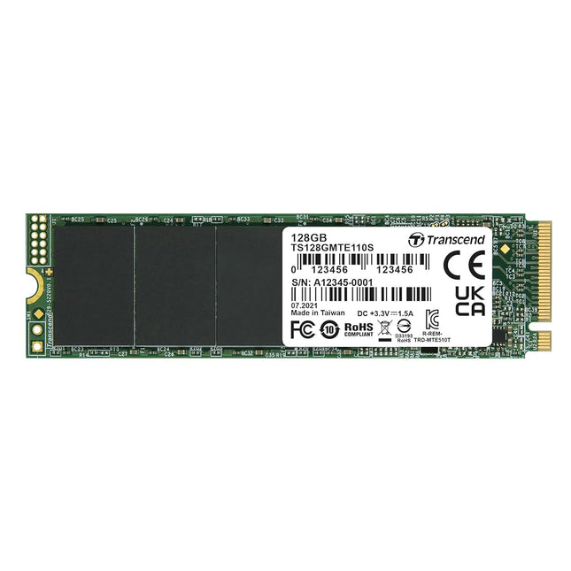 Transcend MTE110S 128GB NVMe PCIe Gen3 x4 SSD, Rea