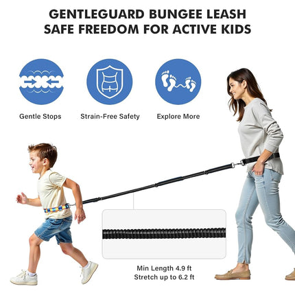 HOOMTREE Safety Waist Leash Belt for Kids with Autism, Hands-Free Waist Link with 3 Padded Handles and Durable Bungee, Secure Public Walking for Special Needs ADHD/ASD Autistic Children