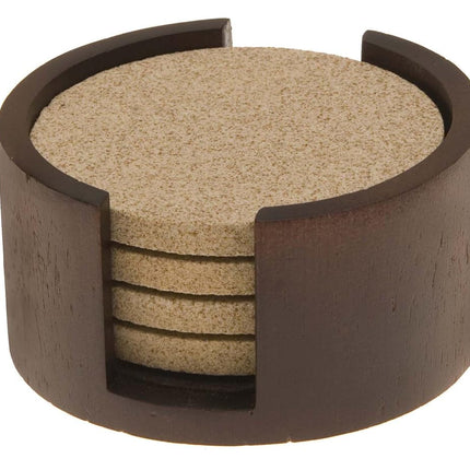 Thirstystone Circular Coaster Holder, Walnut