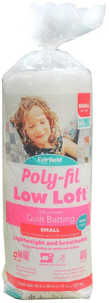 Fairfield Low-Loft Bonded Polyester Batting-Crib Size 45 x 60-inch, Other, Multicoloured, 48.32 x 42 x 42.64 cm