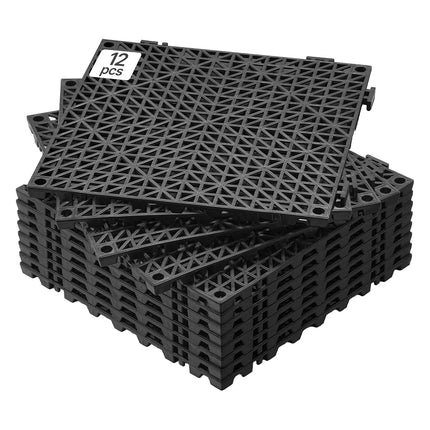 VEVOR Modular Interlocking Cushion, 12 Pack 30 x 3