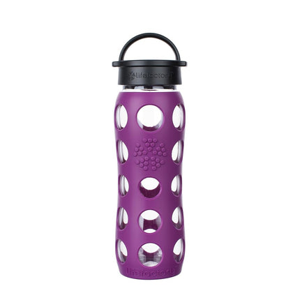 Lifefactory Glass Hydration Bottle Plum 650 ml