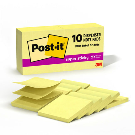 Post-it Super Sticky Pop-up Notes, 3x3 in, 10 Pads