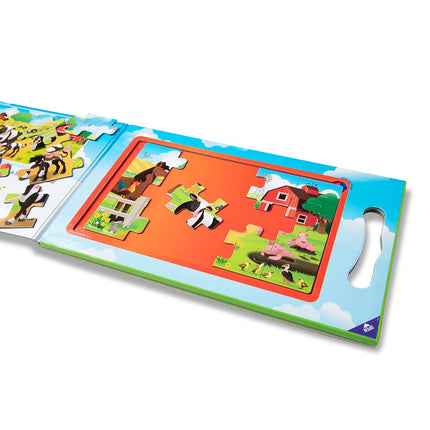 Melissa & Doug Take-Along Magnetic Jigsaw Puzzles Travel Toy � On The Farm (2 15-Piece Puzzles)