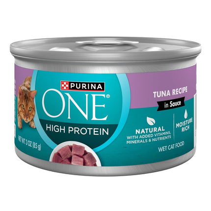Purina ONE SmartBlend Wet Cat Food, Braised in Wilg, Flaked Tuna Recipe, 180 ml, Pack of 24
