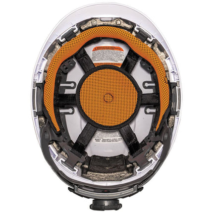 Safety Helmet, Type-2, Vented Class C, w/Recharge Headlamp