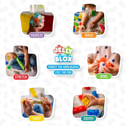 Jelly Blox - Farm Set | Squishy is More Fun! | Unique Squishy Building System | for Ouch-Free, Open, Imaginative Play | for Boys and Girls Ages 2+