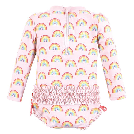 Hudson Baby Baby Girl's Toddler Swimsuit, Classic Rainbow, 18-24 Months