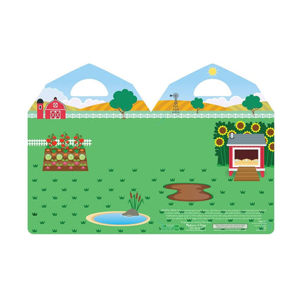 Melissa & Doug Puffy Sticker Play Set - On the Farm - 52 Reusable Stickers, 2 Fold-Out Scenes Restickable Farm Sticker Book, Puffy Farm Animals Removable Stickers For Kids Ages 4+ - FSC Certified