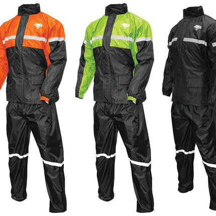 Nelson-Rigg Stormrider Rain Suit (Black/Orange, XX