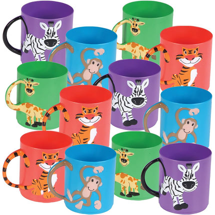 Rhode Island Novelty Animal Mugs Assorted Color and design (12 Pack)
