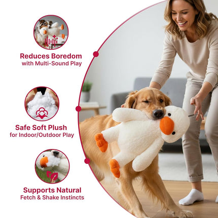 PetLou Colossal Durable Squeak Dog Toys -Durable Fabric -Tough and Reliable for Aggressive Chewers (00352)