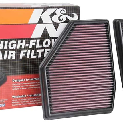 K&N Engine Air Filter: High Performance, Premium, Washable, Replacement Filter: Compatible with 2018-2019 BMW M5, 33-3128