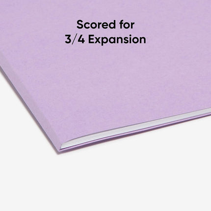 Smead Coloured Lever Arch Files 1/3 Cut Tab Letter Size Lavender 100 per Box (12443) (Pack of 1)