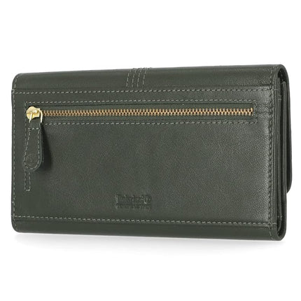 Timberland Women's Leather RFID Flap Wallet Clutch Organizer, Grape Leaf, One Size