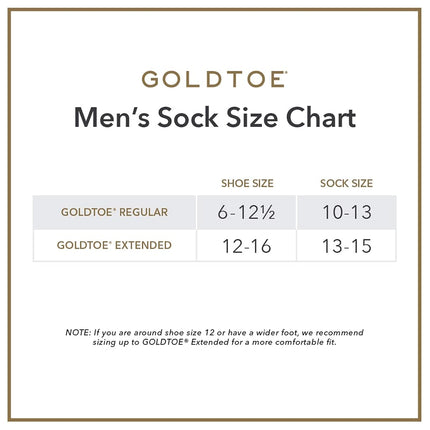 Gold Toe Men's 656s Cotton Crew Socks, Multipairs athletic socks, Black (6-pairs), L UK