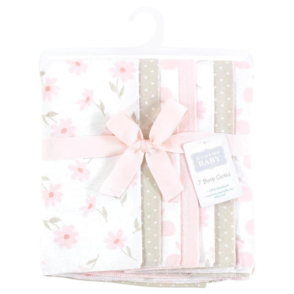 Hudson Baby Juego de 7 paños de franela para bebé, conejita de miel rosa, talla única