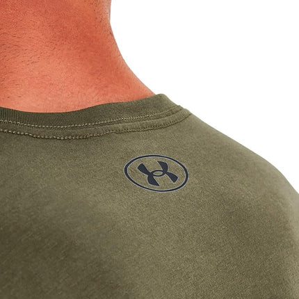 Under Armour Mens Left Chest Logo T-Shirt - Green/Black/Black - XL