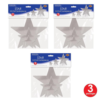 Beistle 52148-S Foil Centerpieces, Paper, Silver