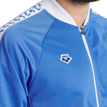 ARENA Men's Team Relax IV Track Jacket Front Zip Side Pockets Warm-Up Top Lightweight Athletic Retro Cool Bomber Jacket