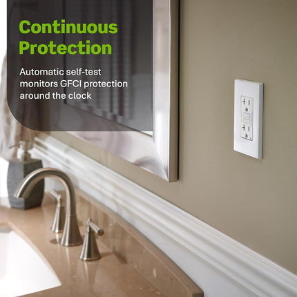 Leviton GFCI Receptacle, 20 Amp Tamper-Resistant, GFTR2-T, Light Almond