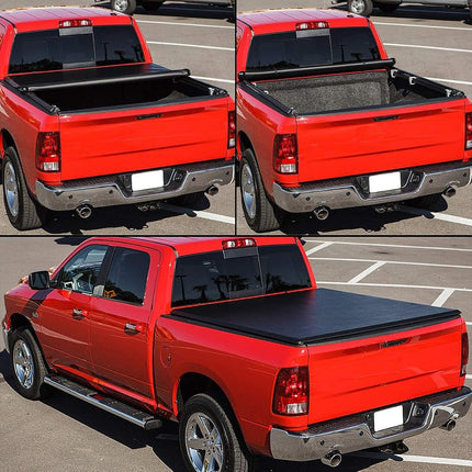 DNA Motoring TTC-RU-031 Truck Bed Soft Roll-Up Tonneau Cover Compatible with 04-13 Silverado Sierra 1500 5.75Ft Fleetside/Styleside Bed
