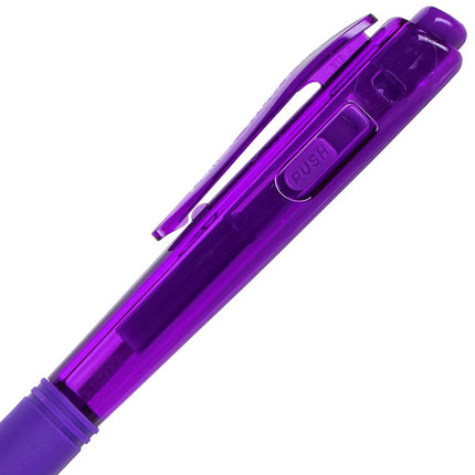 Pentel BK440 Retractable Ballpoint Pen and Ergonomic Triangular Grip Zone Pack of 12 Purple