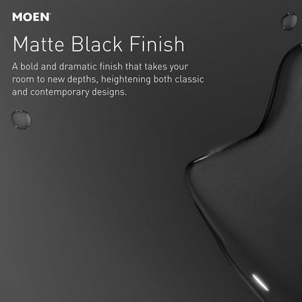 Moen 3942BL Deck Mounted Kitchen Soap Dispenser with Above The Sink Refillable Bottle, Black, 1.125