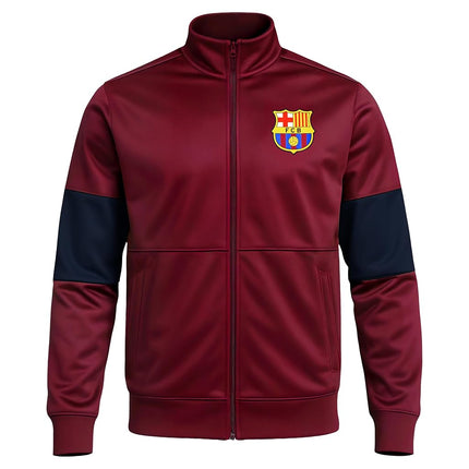 Icon Sports Spanish Primera Liga Barcelona Mens Touchline Adult Track Jacket, Red, Large