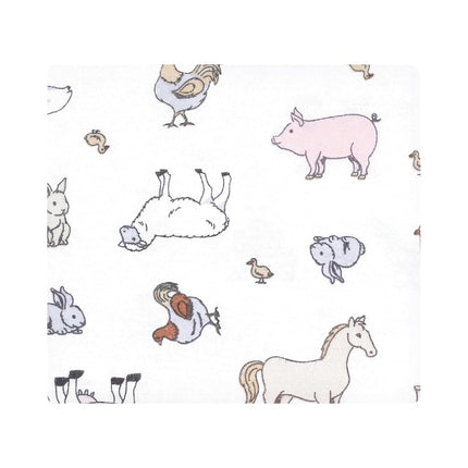 Hudson Baby Unisex Juego de mantas de algodón de franela para bebés, Farm World, Talla única