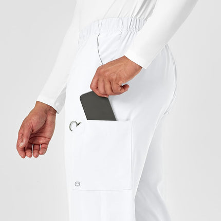 WonderWink Wink W123 Unisex Multi-Cargo Scrub Pant White