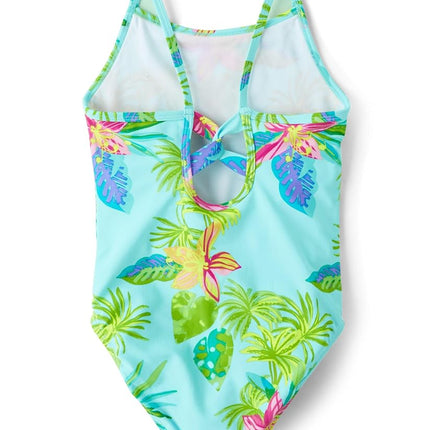 Traje de baño de una pieza para niñas The Children's Place, estampado floral Seagrove, talla XS
