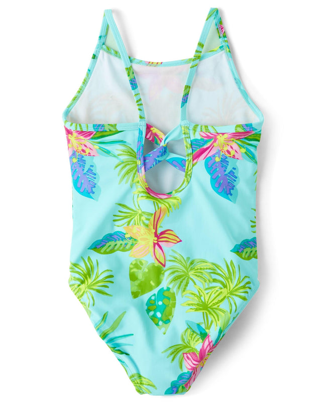 Traje de baño de una pieza para niñas The Children's Place, estampado floral Seagrove, talla XS