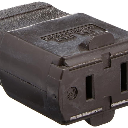 Leviton 102-P Conector de Cable para Grifo Triple Giratorio Polarizado de Hoja Recta, 125 V, 15 A, 2 Polos, 2 Cables, Sin Tamaño