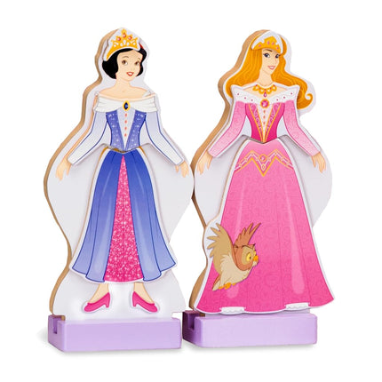 Sleeping Beauty and Snow White Wooden Magnetic Dress-Up Play Set