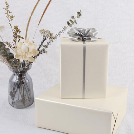 NESCCI Matte Wrapping Paper,Solid Color Pearly-Lustre Paper-3 Roll,17 Inches X 32.8 Feet Per roll.Gift Wrapping Paper,Perfect for Wedding,Valentine's Day,Birthday, Christmas,Baby Shower.