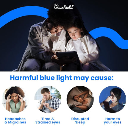 Ocushield Anti Blue Light Screen Protector for iPad Mini 7 (2024) & iPad Mini 6 (2021) 8.3" - 9H Tempered Glass Blocks UV & Blue Light, Anti-Glare, Anti-Bacterial, Designed by UK Optometrists