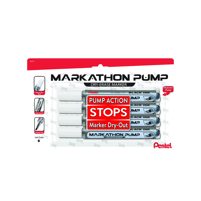 Pentel Markathon Pump Dry Erase Marker, Chisel Tip