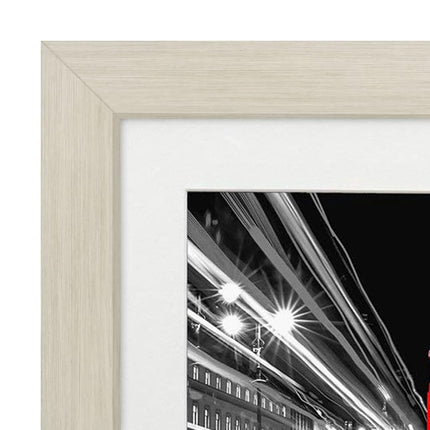 Americanflat 11x14 Light Wood Picture Frame - Displays 8x10 with Mat or 11x14 Without Mat - Engineered Wood with Shatter Resistant Glass - Horizontal and Vertical Formats for Wall