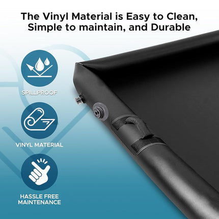 Inflatable Nuru Massage Sheet, Raised Sides, Self-Inflating USB-C Pump