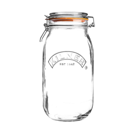 Kilner Clip-Top Storage Jar, 2 Litre, Airtight, Gl
